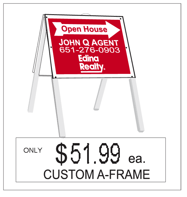 lightweight open house sign